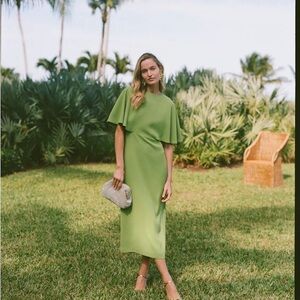 Pomander Place Pistachio Green Cape Leah Dress